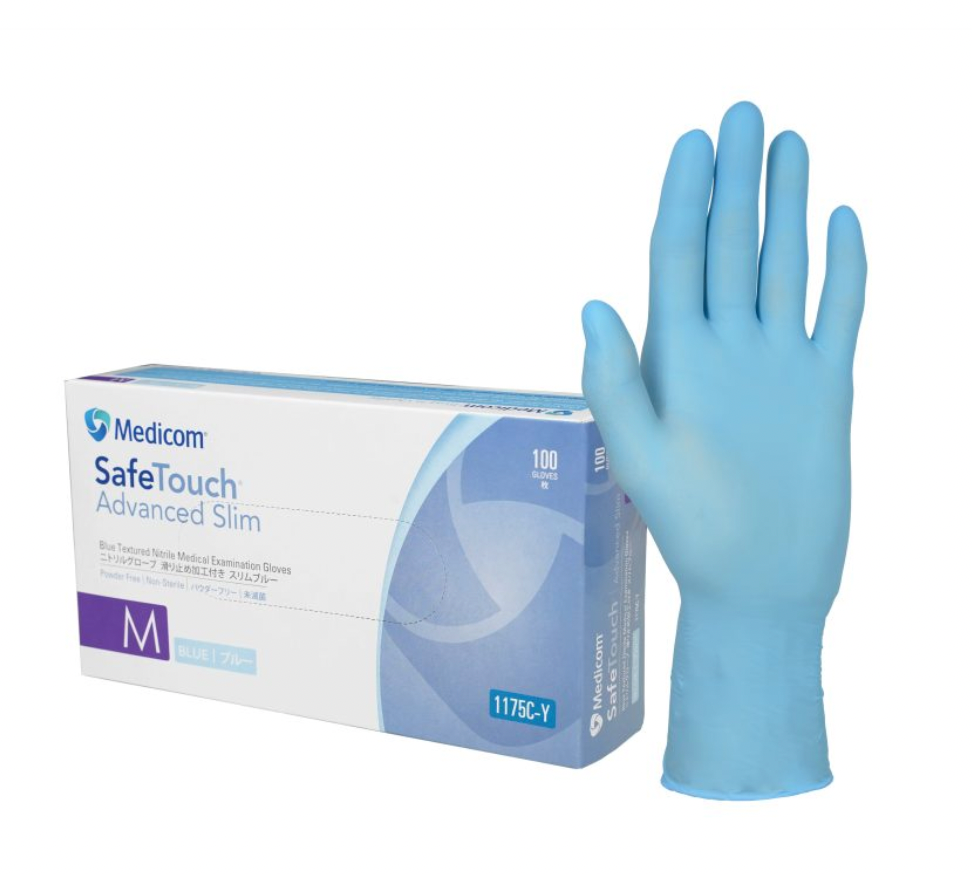 Medicom Safe Touch Slim Nitrile Powder Free Gloves - CTN of 10 box