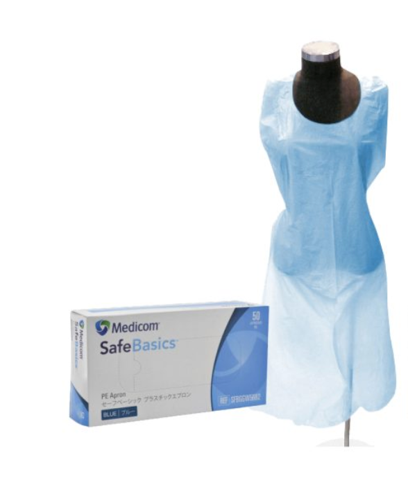 Medicom PE Apron Blue - Ctn