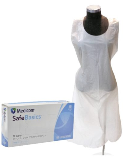 Medicom Safebasic PE Apron White - Ctn