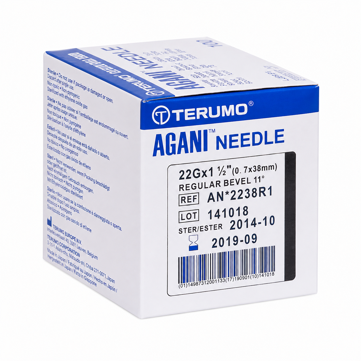 Terumo Needle Agani 22g x 50mm Box (100)