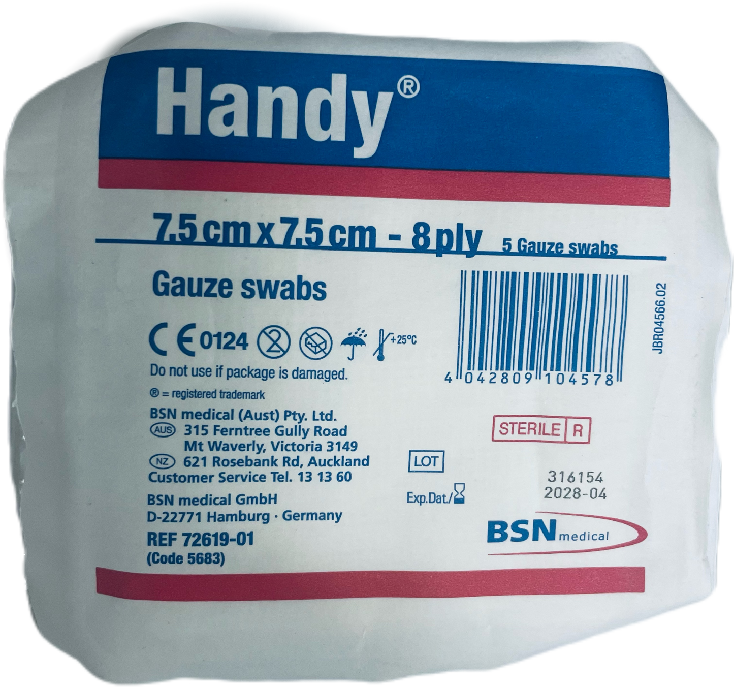 BSN Handy Sterile Gauze 7.5 x 7.5 cm - 5 pcs / pack