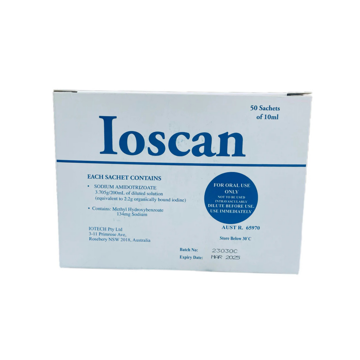 Oral Contrast IOSCAN 50 X 10ML - box