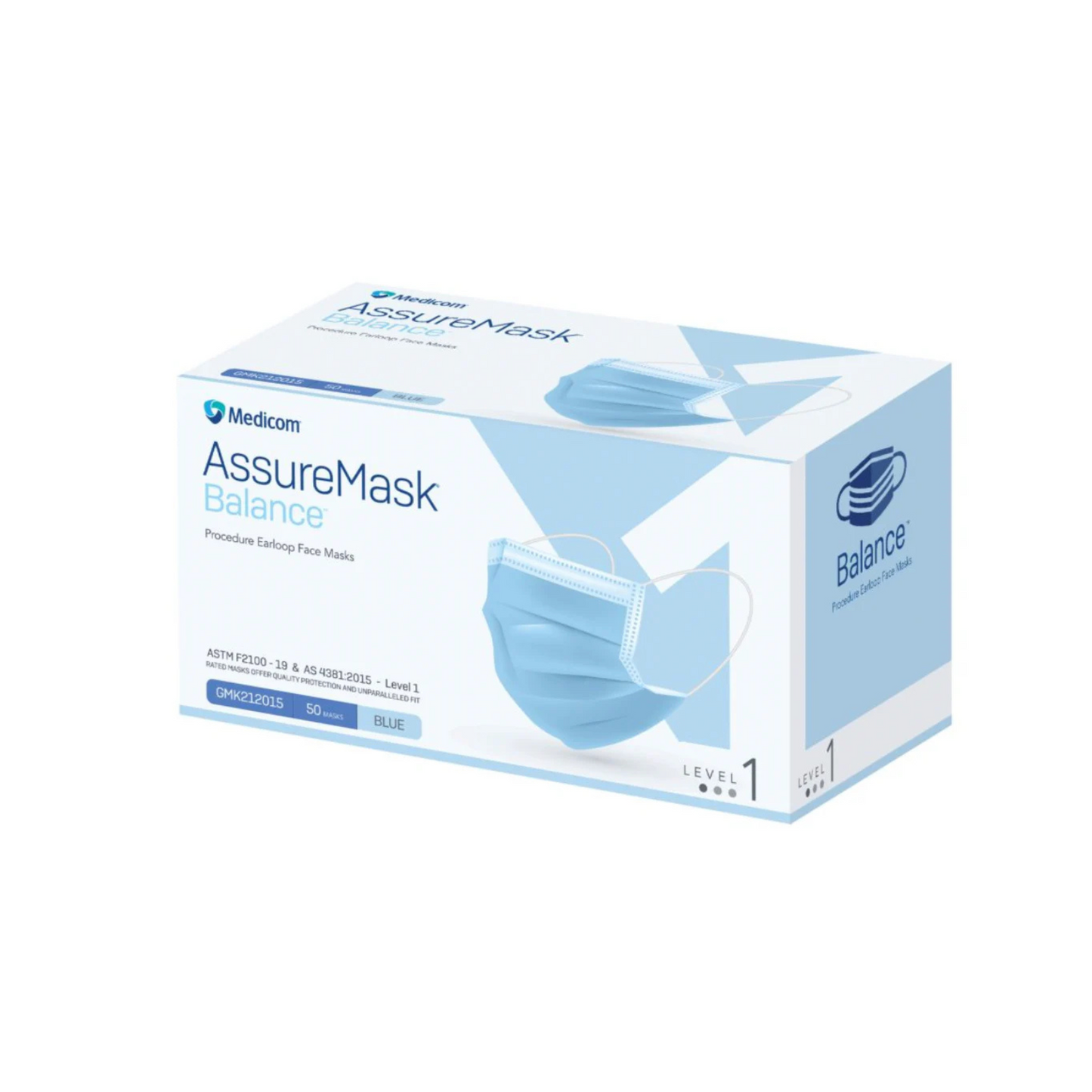 Medicom Assure Mask Level 1 - Ctn of 500 PCS