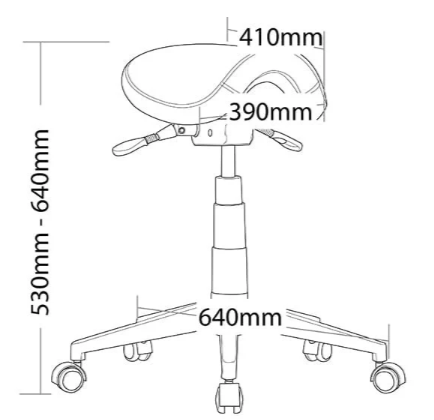 Ultrasound Saddle Stool Without Back Support