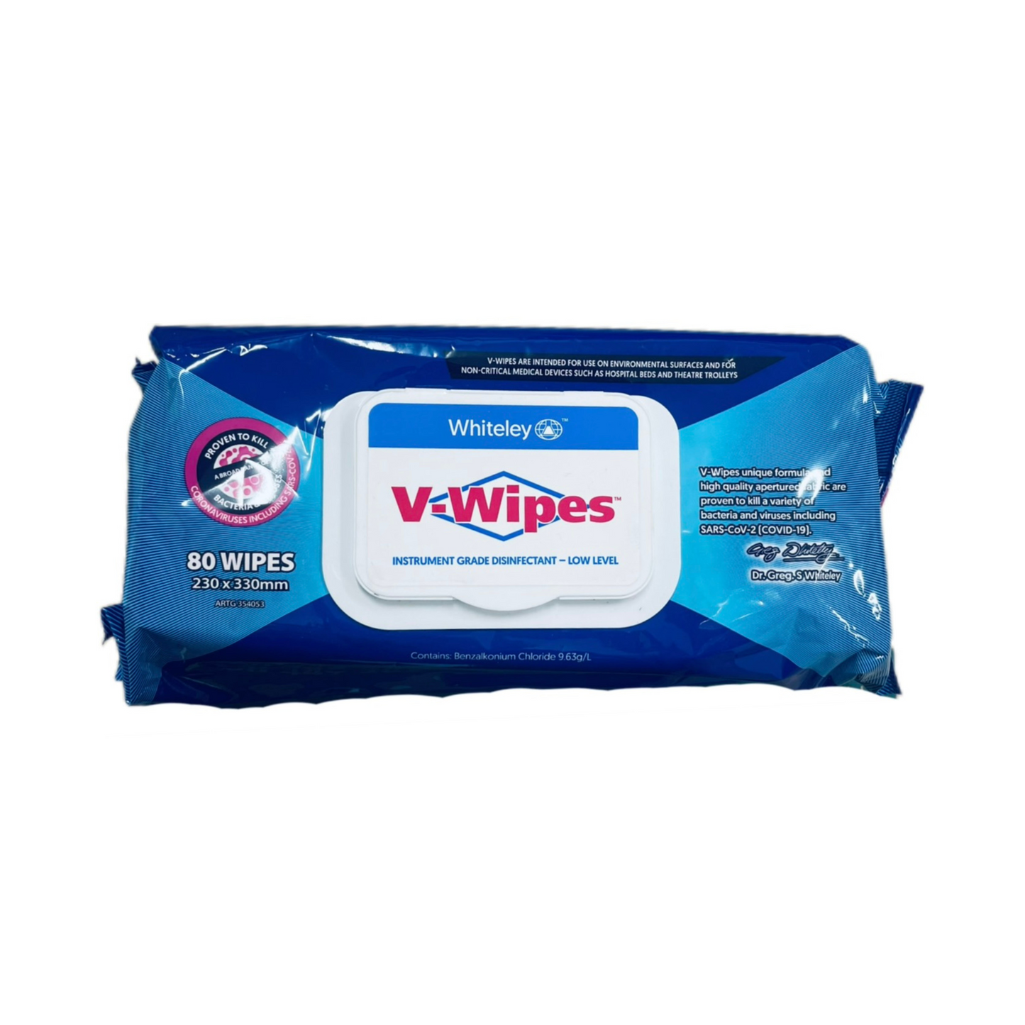 Whiteley V-wipes (alcohol free) 80 WIPES