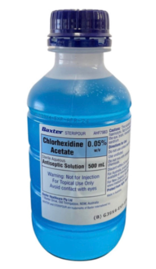 Baxter Chlorhexidine Acetate 0.05% 500ml