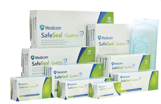 Medicom SafeSeal Quattro Pouch 89x133mm - Ctn