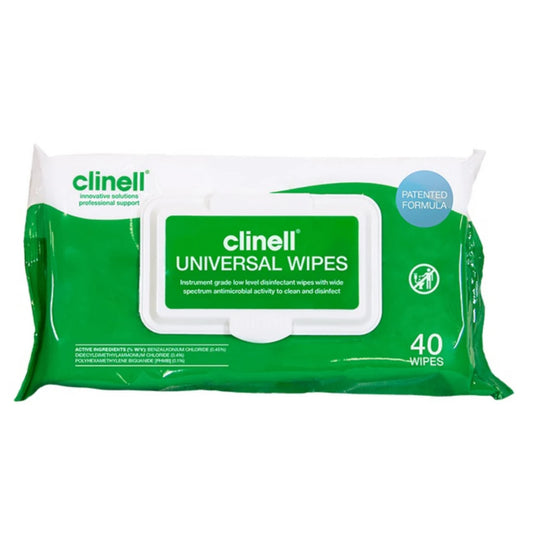 CLINELL UNIVERSAL WIPES SOFT PACK TGA CLASS IIB 200