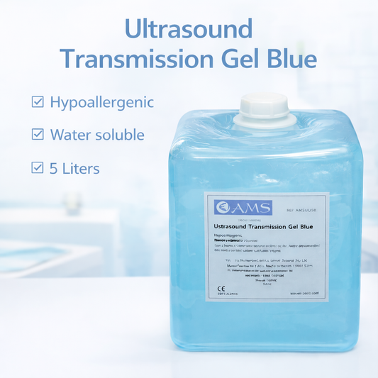 AMS Ultrasound Transmission Gel 5L Blue - each