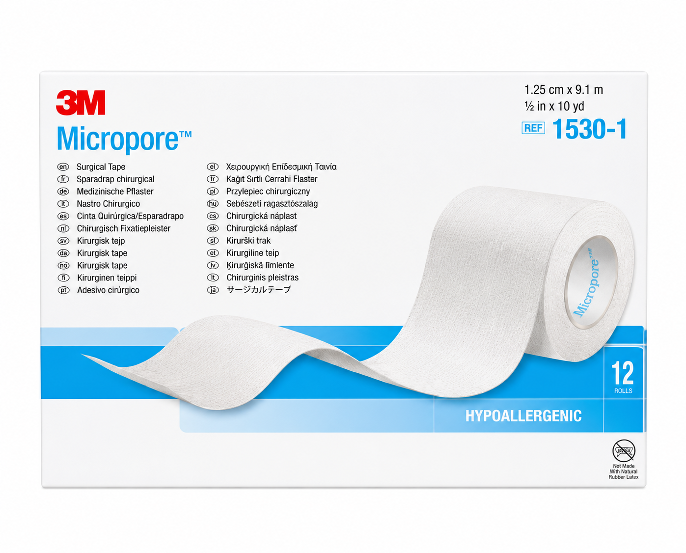 3M Microtape 12 2.5cm x9.1M Paper tape
