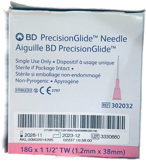 BD Needle 18G 1.5 Pink (100) box – ACE MEDICAL SUPPLIES