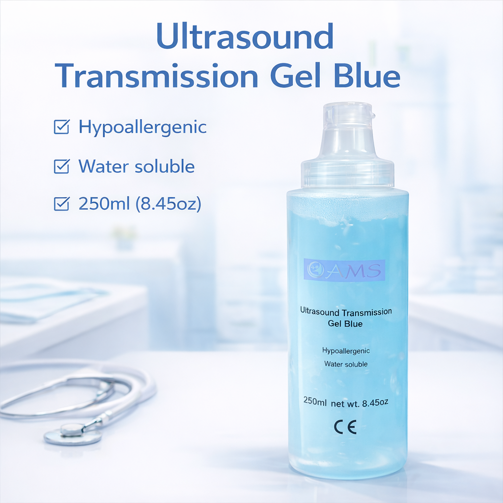 AMS Ultrasound Transmission Gel 250ml Blue (12) - ctn