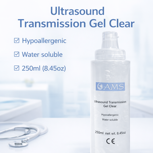 AMS Ultrasound Transmission Gel 250ml Clear (12) - ctn