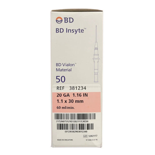 BD Cannula IV INSYTE 20G x 1.16 inch Pink (box of 50)