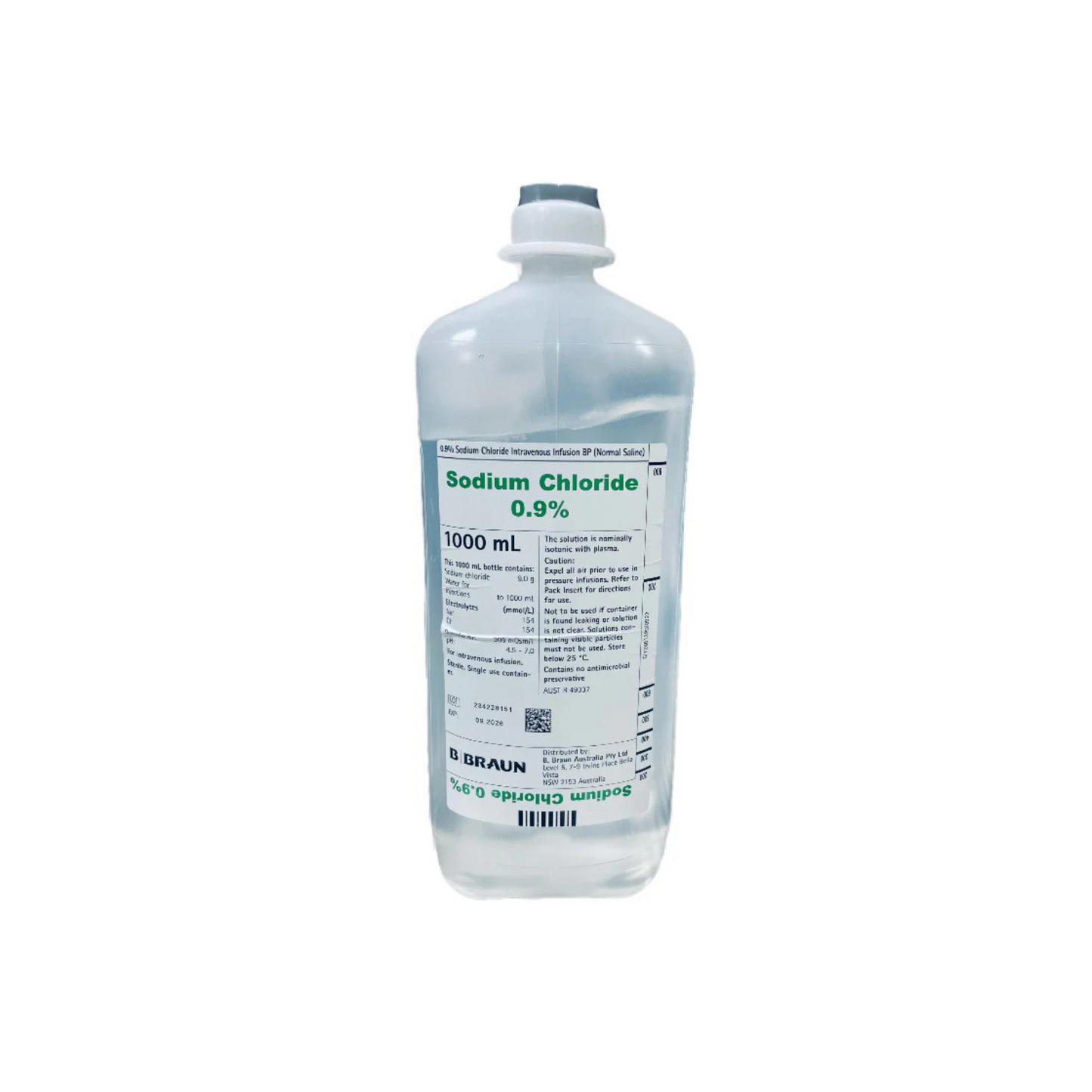 Sodium chloride 0.9% (Saline) 1000ml