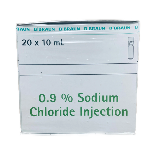 B BRAUN Sodium Chloride Saline 0.9% Injection 10ml (20)  - box
