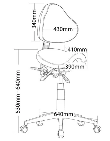 Ultrasound Saddle Chair 6-Way Adjustable