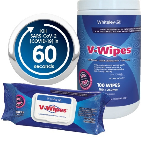 Whiteley VWipes Hospital Grade Disinfectant ACE MEDICAL SUPPLIES